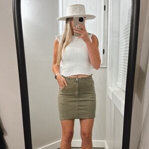Wishlist Mini Skirt Green Small - Small Mini Skirt Women’s